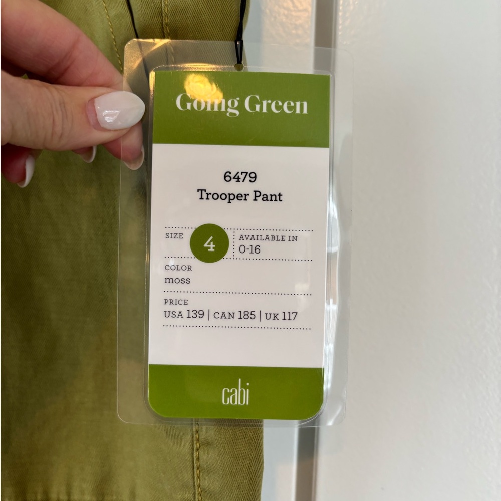 CAbi Trooper Pants Size 4 Moss Green Style #6479 - Picture 7 of 14